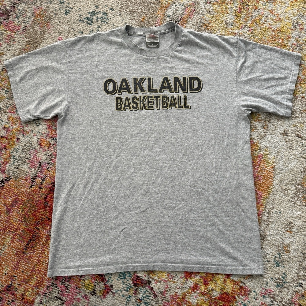 Y2K 2000s  Nike Oakland Basketball Grizzly Bear Grey T-Shirt Size Large